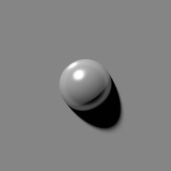 3D球体 阴影为黑色背景 — 图库照片