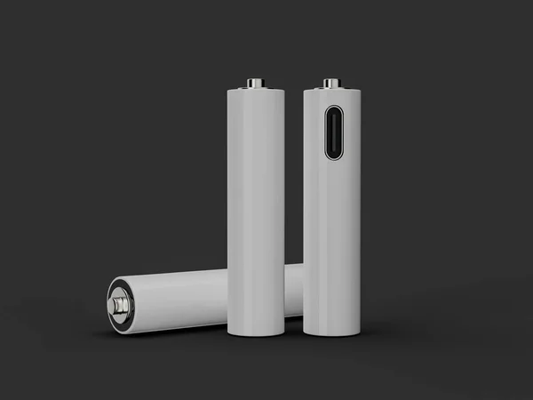 Batterier Isolerade Svart Bakgrund — Stockfoto