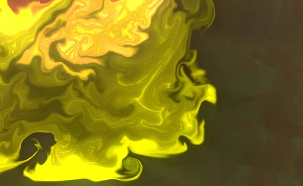 Fondo Abstracto Pintura Acrílica Amarillo —  Fotos de Stock