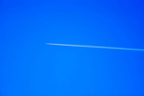 Avião Voando Céu — Fotografia de Stock