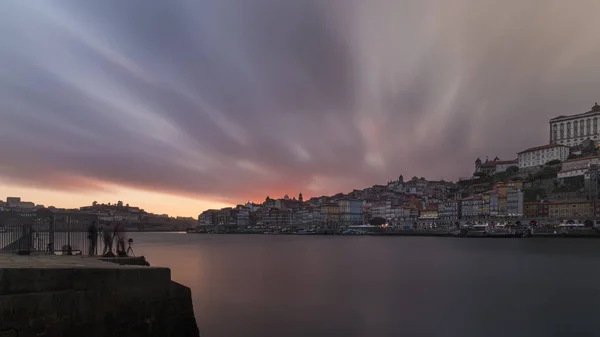 Vista Cidade Pôr Sol — Fotografia de Stock