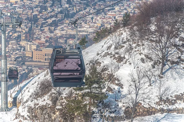 Luftaufnahme Der Seilbahn Der Stadt — Stockfoto