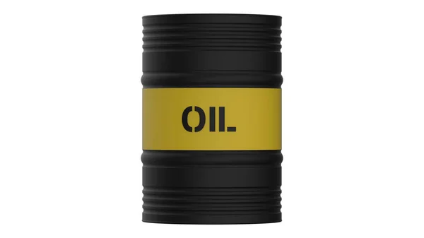 Нефтяной Баррель Белом Фоне — стоковое фото