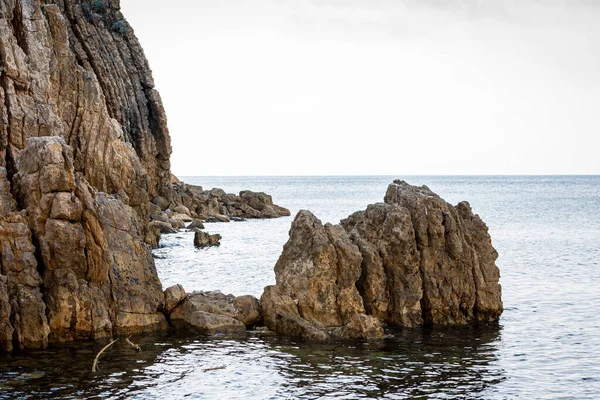 Srail Kuzeyindeki Akdeniz Kayalık Kıyıları — Stok fotoğraf