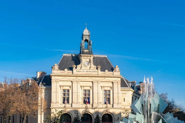 Paris Frankreich September 2018 Blick Auf Das Rathaus Der Mitte — Stockfoto