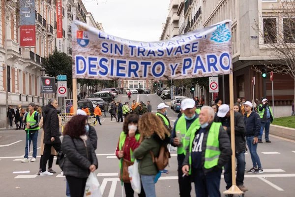 Madrid Spagna Marzo 2022 Manifestazione Cacciatori Pescatori Agricoltori Allevatori Contro — Foto Stock