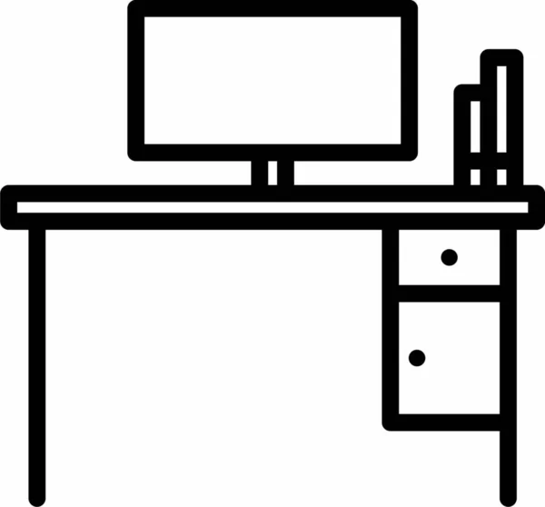 Desk Web Icon Simple Illustration — Stock Photo, Image
