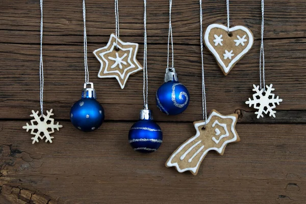 Christmas Decoration Wooden Background — Stock Photo, Image