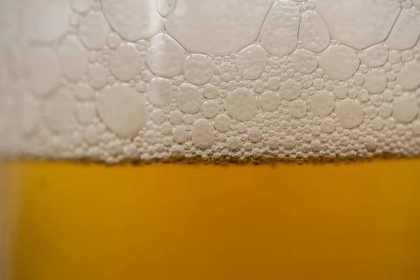 Vidro Com Espuma Cerveja Fresca — Fotografia de Stock