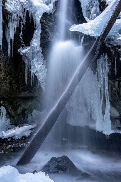 Belle Cascade Dans Forêt — Photo