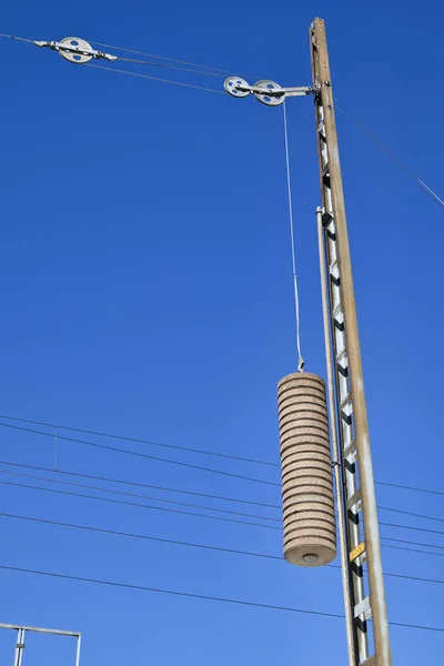 Torre Alta Tensão Transmissão Eletricidade Energia Energia — Fotografia de Stock