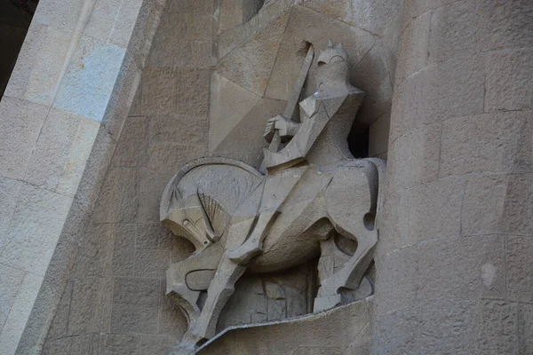 Detalhe Catedral Santo Sepulcro Cidade Barcelona — Fotografia de Stock