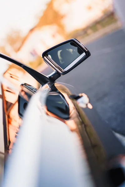 Car Mirror City Background — Stock Photo, Image