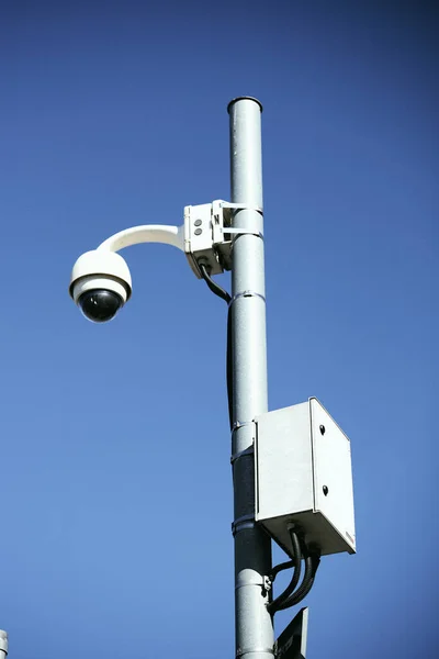 Caméra Cctv Dans Rue — Photo