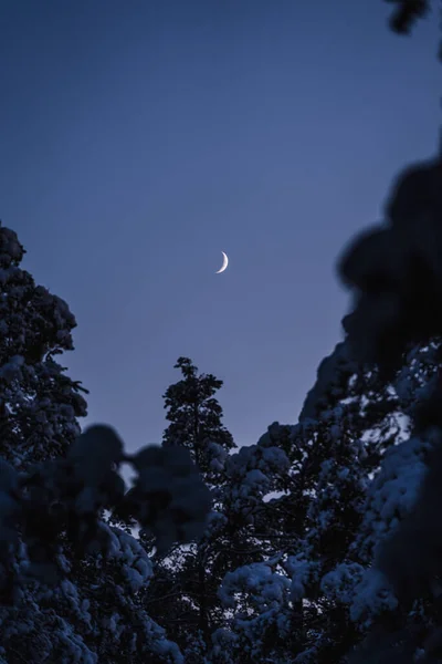 Księżyc Niebie Piękna Przyroda Tle — Zdjęcie stockowe
