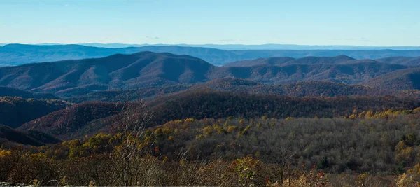 Paysage Automne Avec Arbres Montagnes — Photo