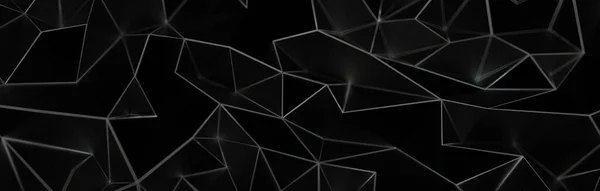 Абстрактный Фон Светящимися Линиями Треугольными Фигурами Рендеринг — стоковое фото