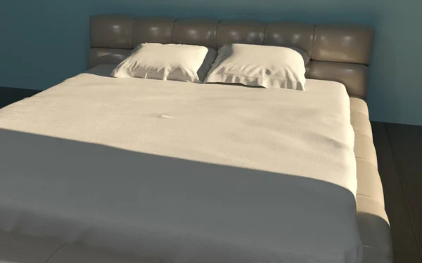 Travesseiro Branco Sofá Interior Quarto — Fotografia de Stock