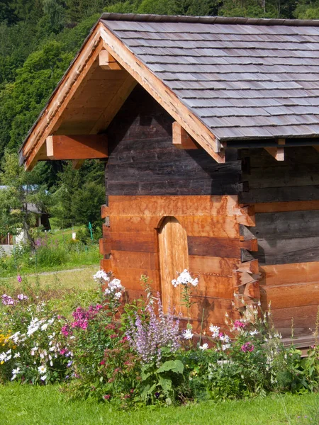 Houten Huis Het Dorp — Stockfoto