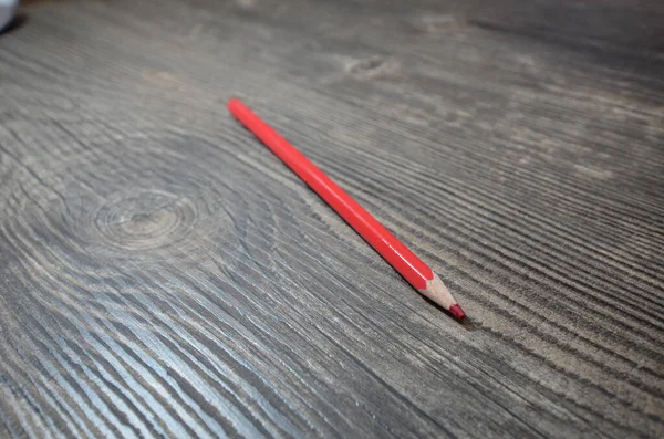 Bleistift Auf Holzgrund — Stockfoto