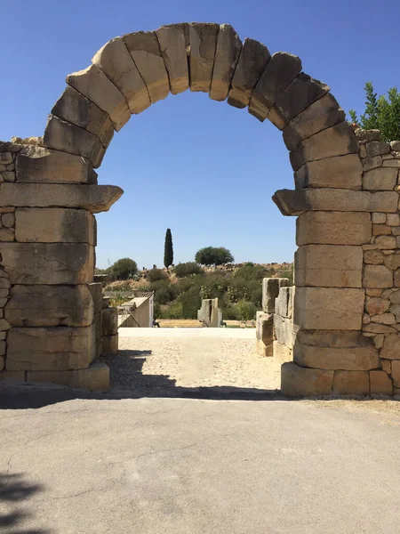 Ruinas Antiguas Ciudad Del Mar Mediterráneo Norte Israel —  Fotos de Stock