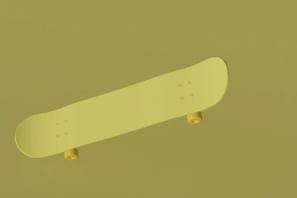 Скейтборд Жовтому Тлі Ілюстрація — стокове фото