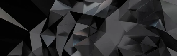 Black White Background Triangles Illustration Abstract Low Poly Style — Stock Photo, Image