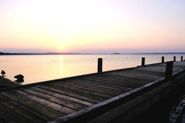 Schöner Sonnenuntergang Über Dem Meer — Stockfoto