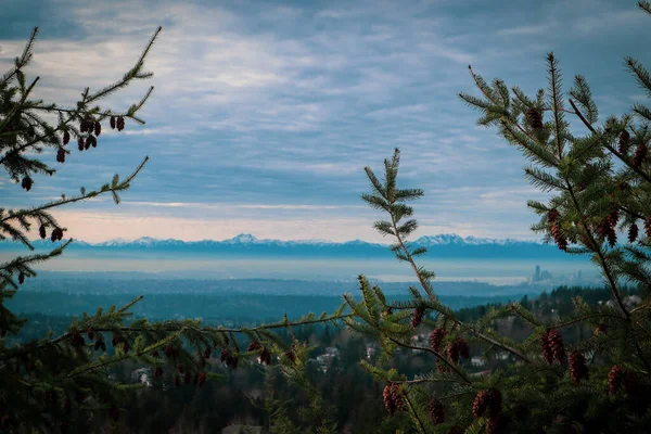 Doğa Arka Planındaki Dağların Güzel Manzarası — Stok fotoğraf