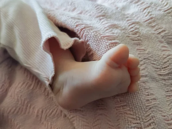Beyaz Arka Planda Yeni Doğmuş Bebek Ayakları — Stok fotoğraf