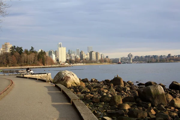 Vue Sur Ville Sur Rivière — Photo