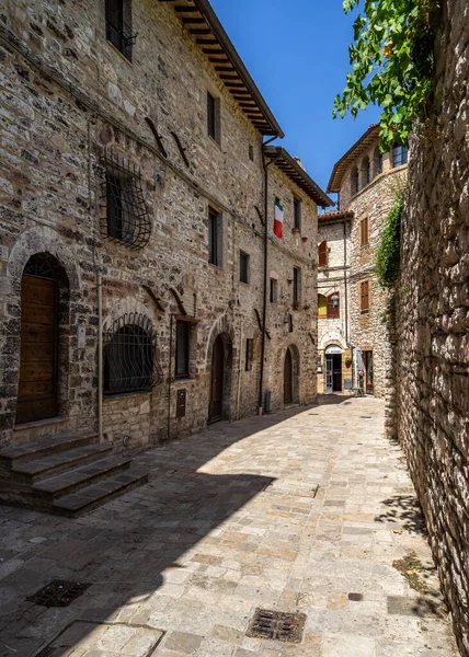 Alte Mittelalterliche Straße Der Stadt Siena Italien — Stockfoto