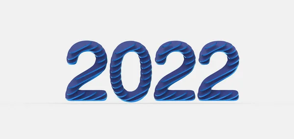 2022年新年 3D渲染 — 图库照片