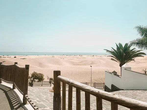 Beautiful Beach White Sand Blue Sky — Stock Photo, Image