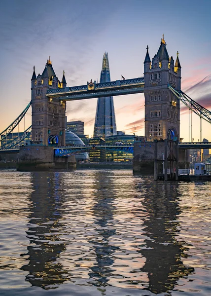 Γέφυρα Tower Και Ποταμός Τάμεση Λονδίνο Ηνωμένο Βασίλειο — Φωτογραφία Αρχείου