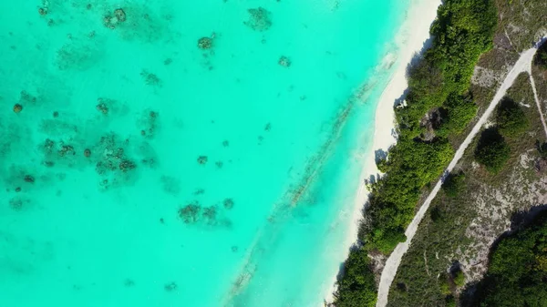 Vue Aérienne Belle Plage Tropicale — Photo