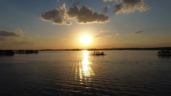 Belo Pôr Sol Sobre Mar — Fotografia de Stock