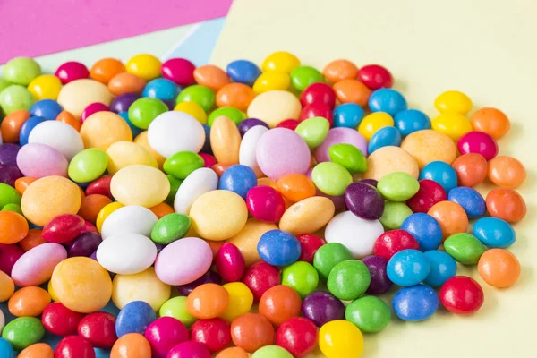 Bunte Süßigkeiten Hintergrund Ansicht Von Oben — Stockfoto