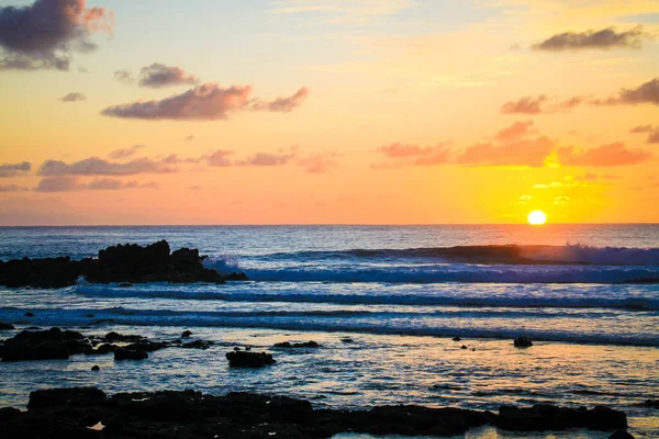 Belo Pôr Sol Sobre Mar — Fotografia de Stock