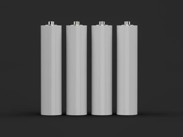 Prázdné Baterie Izolované Bílém Pozadí — Stock fotografie