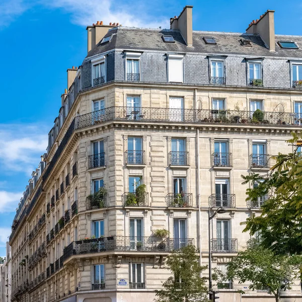 2019年9月27日 法国巴黎 马德里市建筑的立面 — 图库照片
