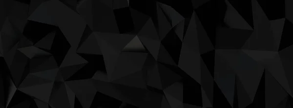 Negro Oscuro Vector Polígono Fondo Abstracto —  Fotos de Stock