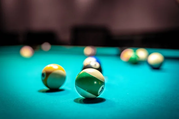 Boules Billard Sur Une Table — Photo