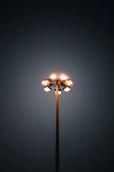 Straatlamp Achtergrond Van Nachtelijke Hemel — Stockfoto