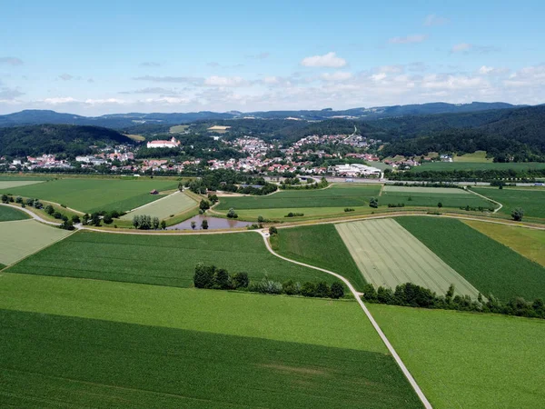 Aerial View Countryside Summer — Stock Photo, Image