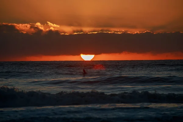 Pôr Sol Sobre Mar — Fotografia de Stock