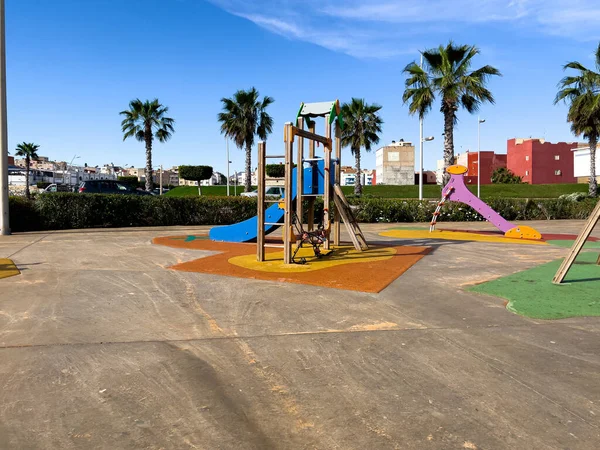 Tel Aviv Israel Junio 2019 Vista Moderno Parque Infantil Playa — Foto de Stock