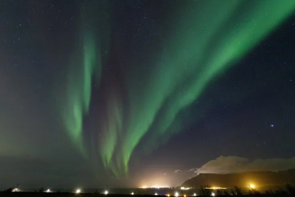 Aurora Boreale Notte Norway — Foto Stock