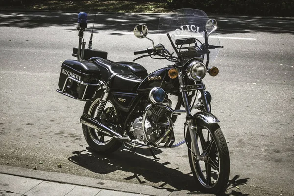 Motocicleta Estacionada Rua — Fotografia de Stock