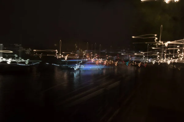 Нічний Вид Місто Столиця Найславніших Міст Півночі Острова — стокове фото